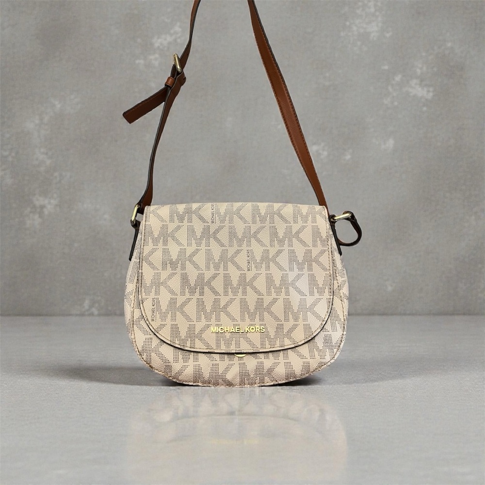 Michael Kors Tan Logo Crossbody Bag